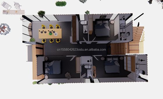 Steel Frame Galvanized Steel Bending 180g 20ft 40ft Farm Home Flat Package Container Bedroom Kitchen Living Room Bathroom