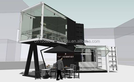 Customized Color and Aluminum Alloy Windows 20ft Luxury Container Room for Sales Booth Coffee Shop Guard Box Office Bar