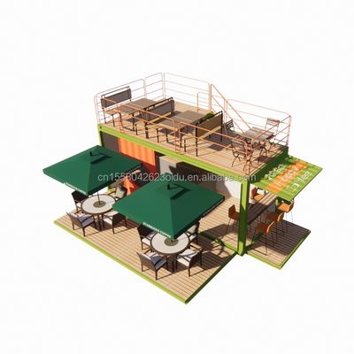 Galvanized Steel Square Tubes 20ft Luxury Container Room for Coffee Shop Guard Room Office Bar and Family Bar Producer