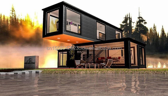 20ft/40ft Customized Flatpack Combination Luxury Container House with Wall 50/75/100mm Wave Sandwich Panel at Discounted