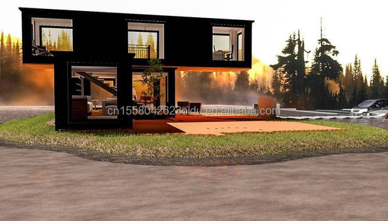 20ft/40ft Customized Flatpack Combination Luxury Container House with Wall 50/75/100mm Wave Sandwich Panel at Discounted