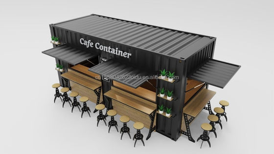 Wall 50/75/100mm Wave Sandwich Panel 20ft Foldable Expandable Shipping Prefab Container House Building with Steel Frame